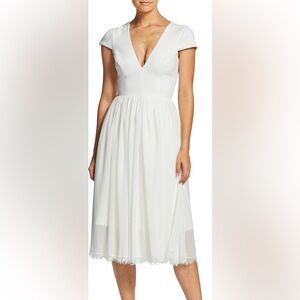 Dress the Population Corey Fit and Flare - Ivory Size Medium